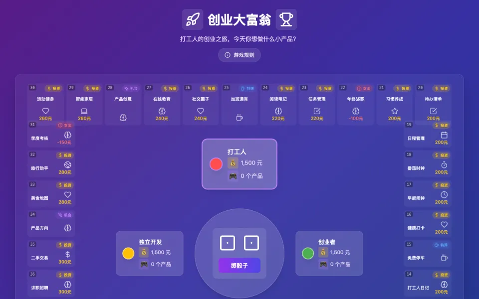 创业大富翁 · Startup Monopoly