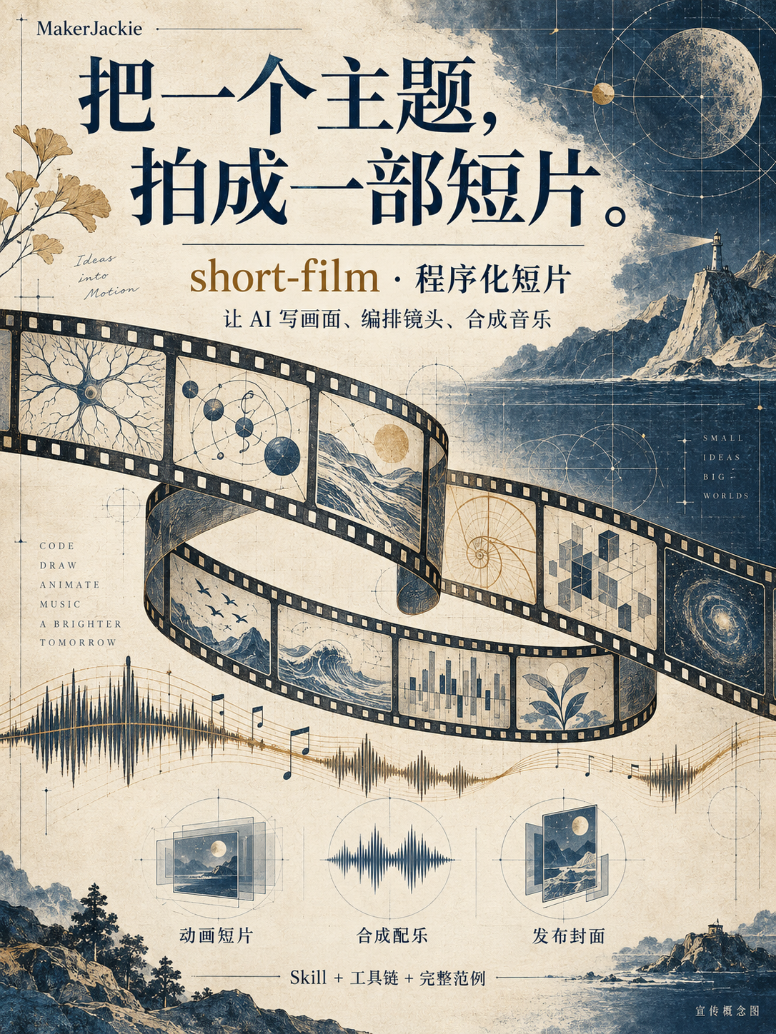 成片宣传概念海报：把一个主题，拍成一部短片